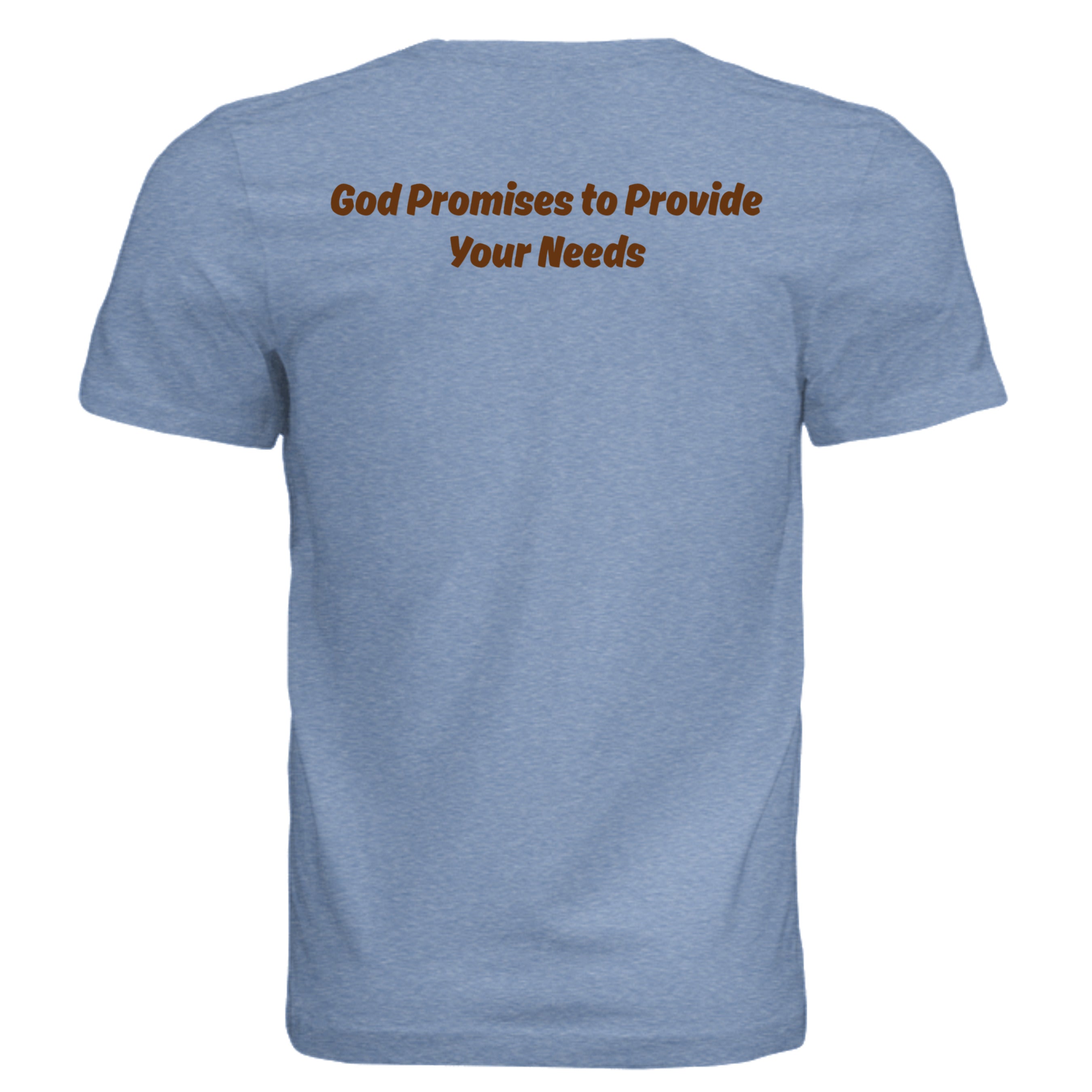 Solid Blue Triblend - 3413C - BACK