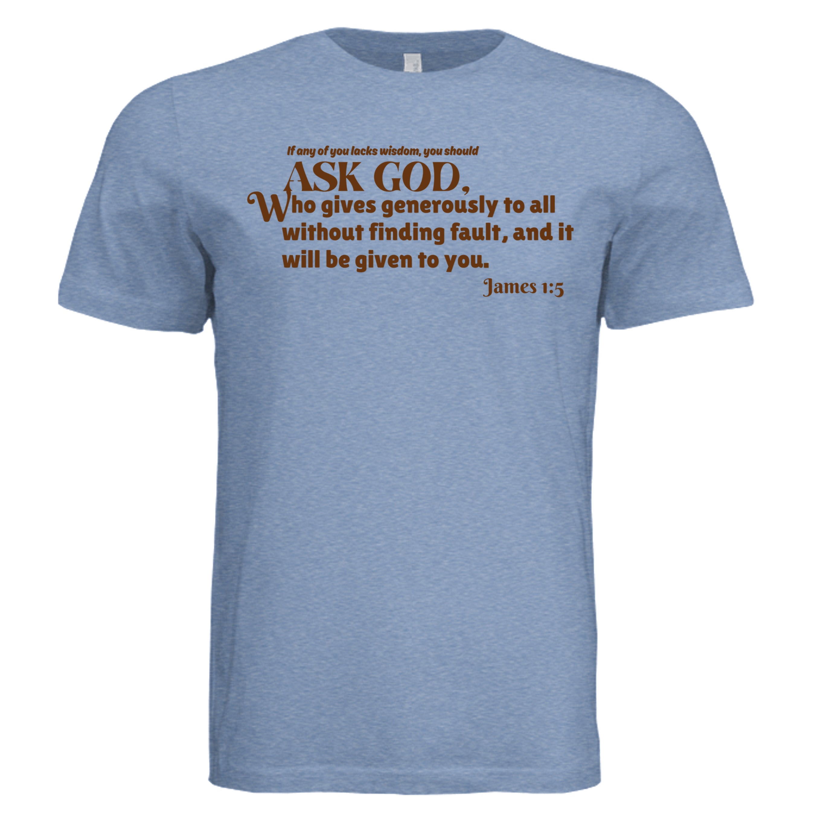 Solid Blue Triblend - 3413C - FRONT