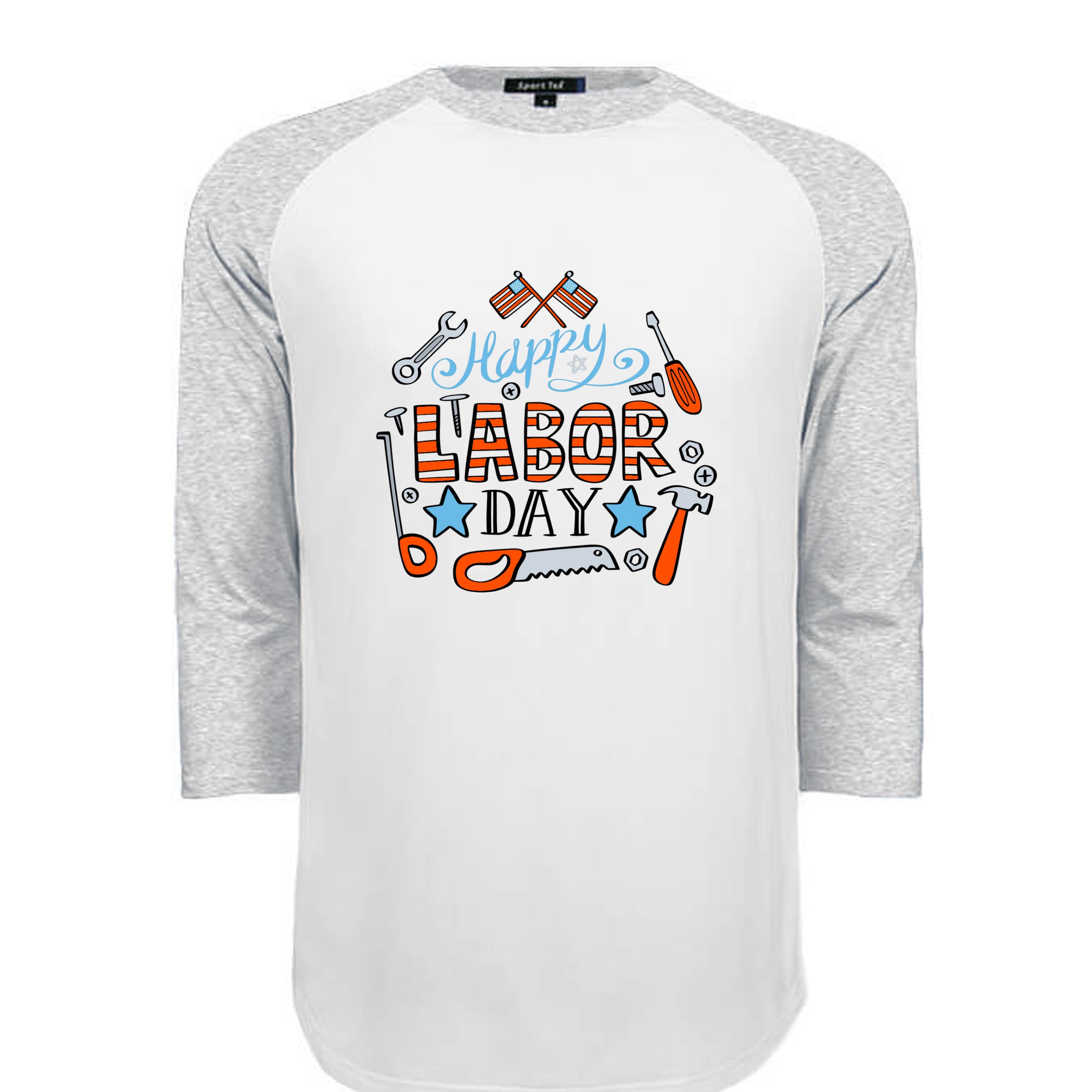 WHITE / HEATHER GREY - T200 - FRONT