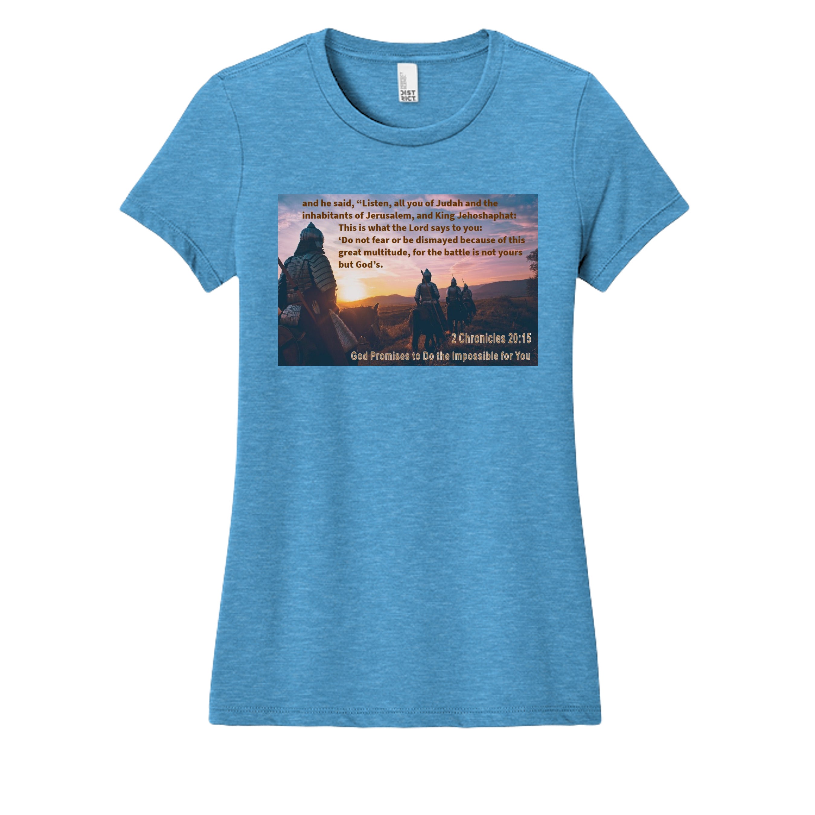 Heathered Bright Turquoise - DM108L - FRONT