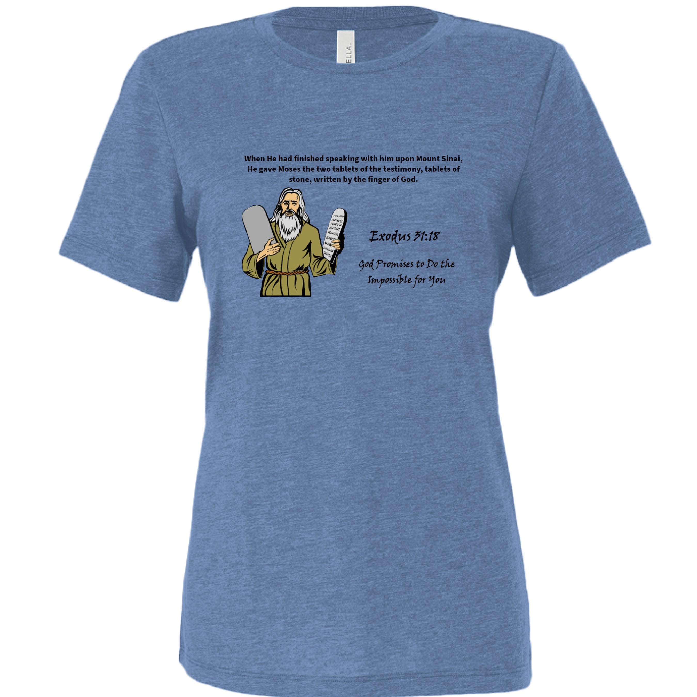 Blue Triblend - 6413 - FRONT